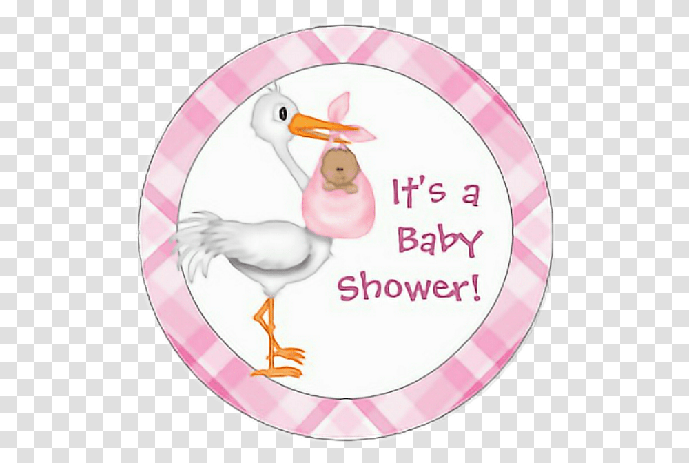 Pink Stork Clipart Baby Shower Stork, Bird, Animal, Bakery, Shop Transparent Png