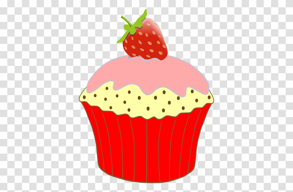 Pink Strawberry Clipart, Cupcake, Cream, Dessert, Food Transparent Png