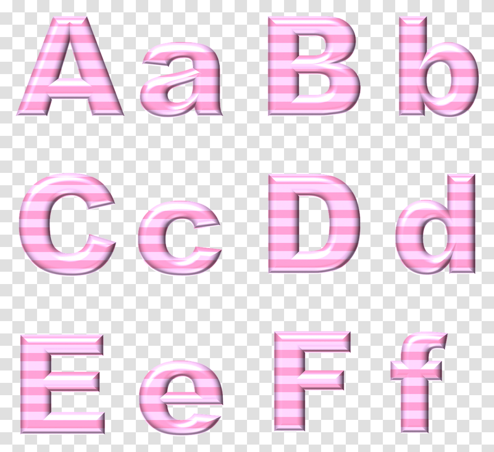 Pink Stripe Alphabet, Number, Purple Transparent Png