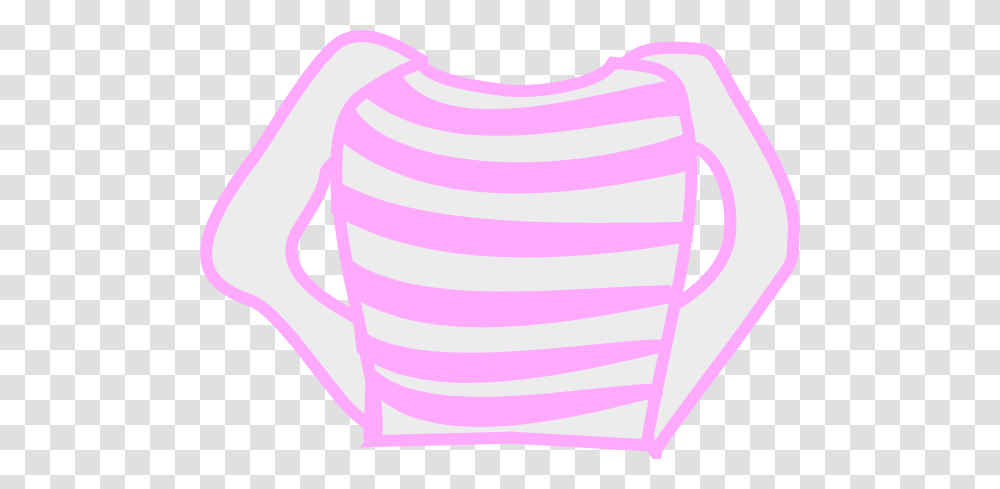 Pink Striped Long Sleeve Shirt Clip Art, Pillow, Cushion, Rug, Diaper Transparent Png