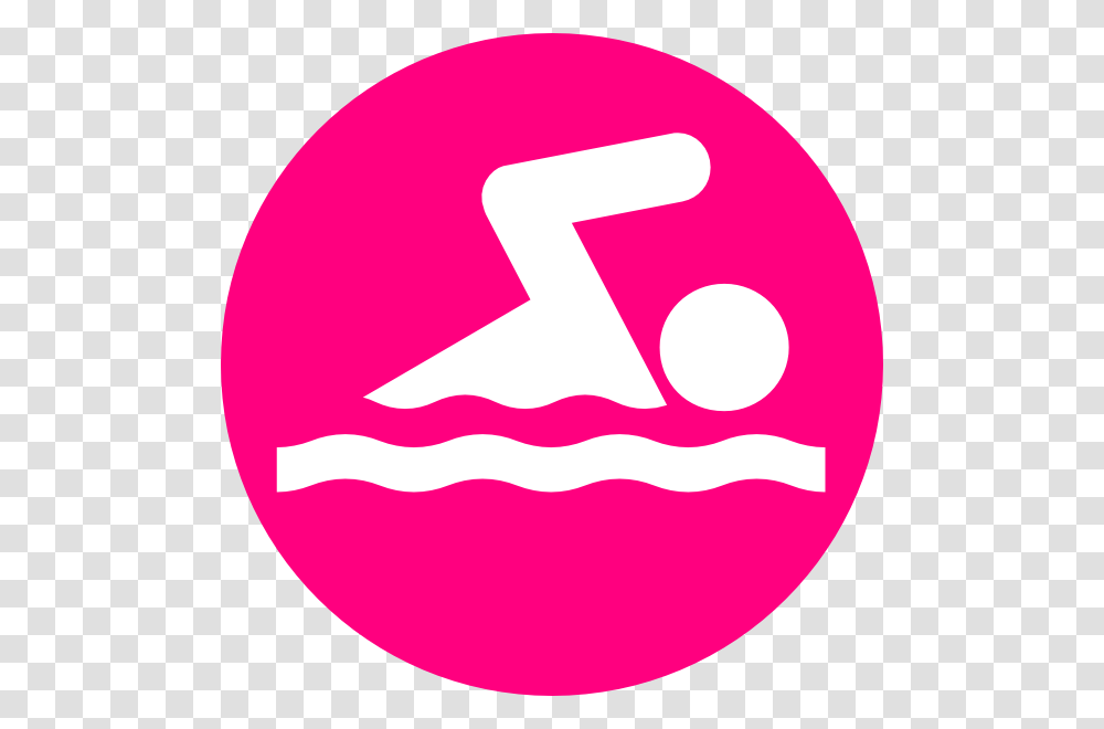 Pink Swimmer Clip Art, Logo, Trademark, Number Transparent Png