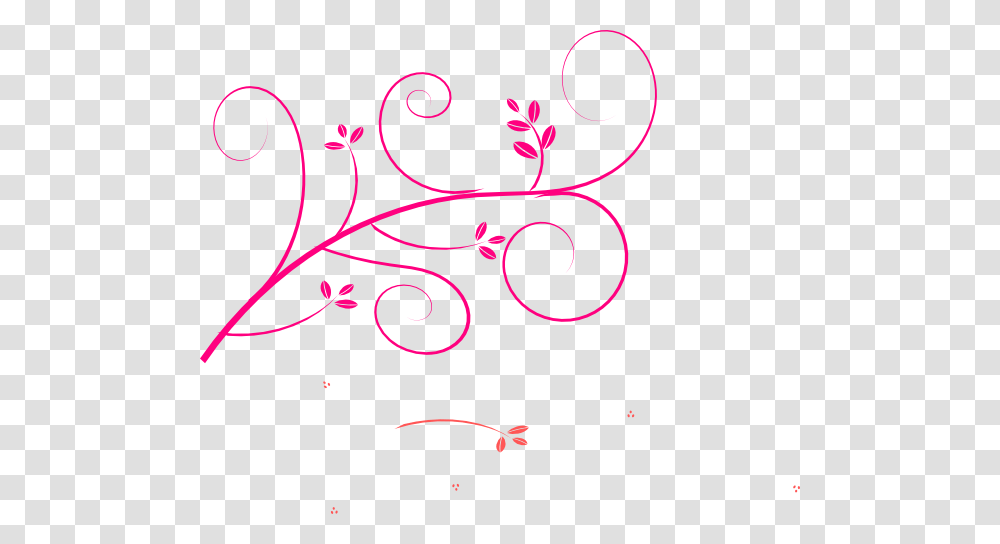 Pink Swirl Vine Clip Art, Floral Design, Pattern Transparent Png