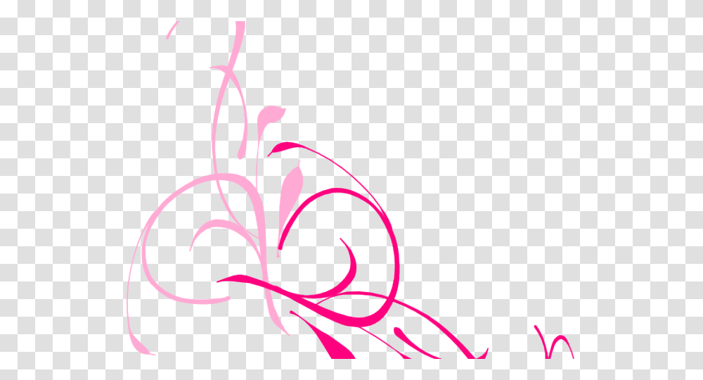 Pink Swirls Gold Swirls Background, Pattern, Floral Design Transparent Png