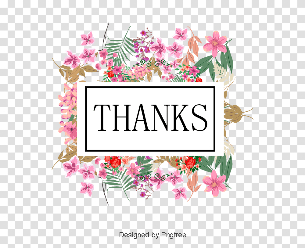 Pink Thank You Thank You Floral, Floral Design, Pattern Transparent Png