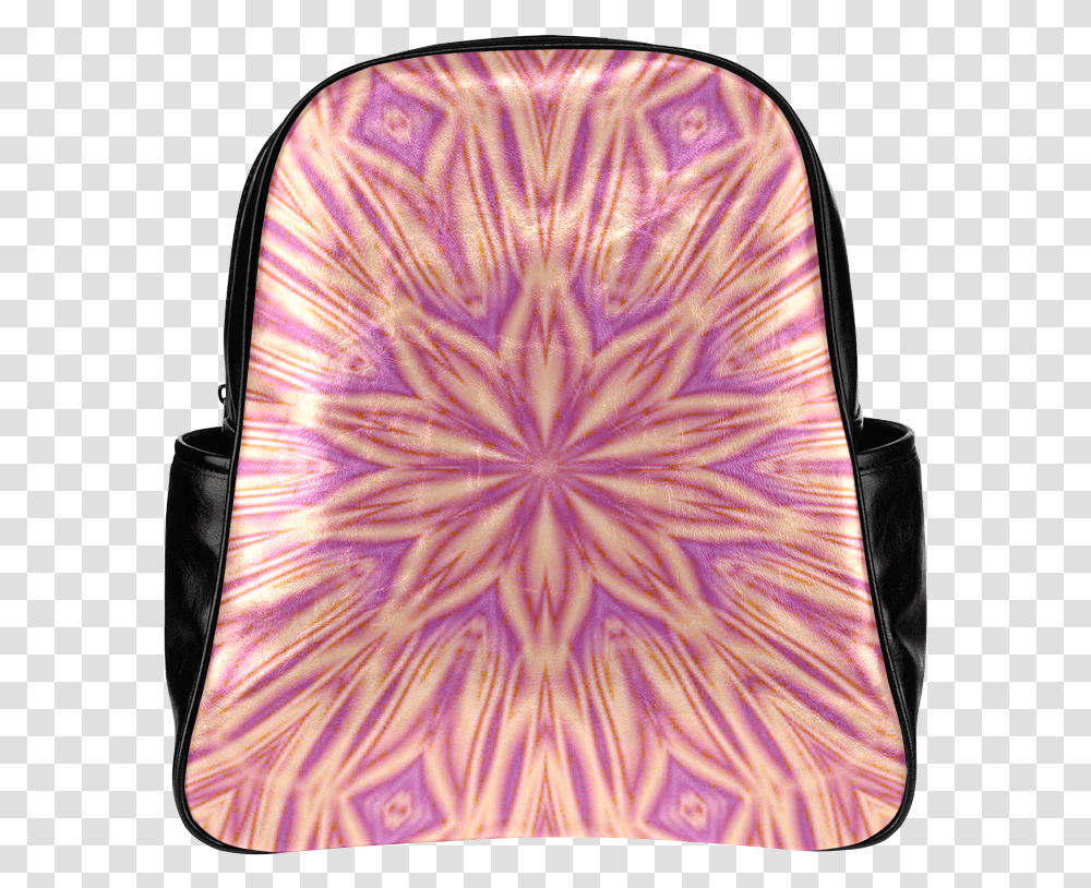 Pink Tiger Stripes Multi Pockets Backpack Laptop Bag, Handbag, Accessories, Accessory, Purse Transparent Png