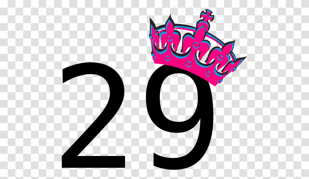 Pink Tilted Tiara And Number 29 Clip Art At Clker Com Its My 26th Birthday, Accessories, Accessory Transparent Png