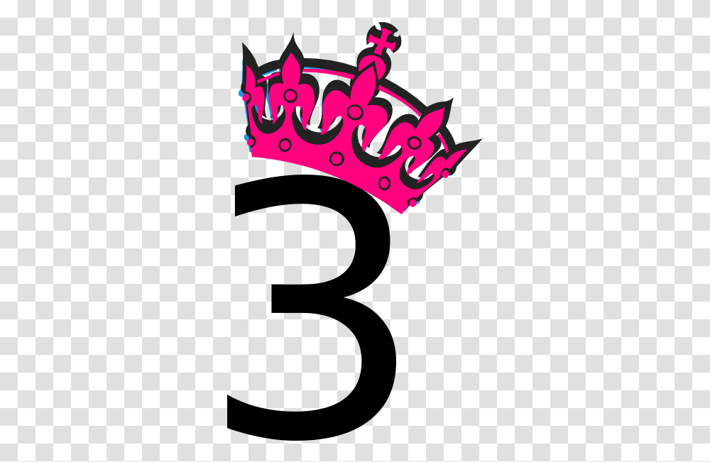 Pink Tilted Tiara And Number 3 Clip Art Happy 22 Birthday To Me, Poster, Text, Graphics, Club Transparent Png