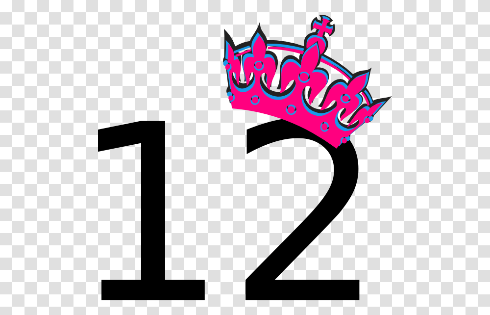 Pink Tilted Tiara And Number Clip Art, Alphabet Transparent Png