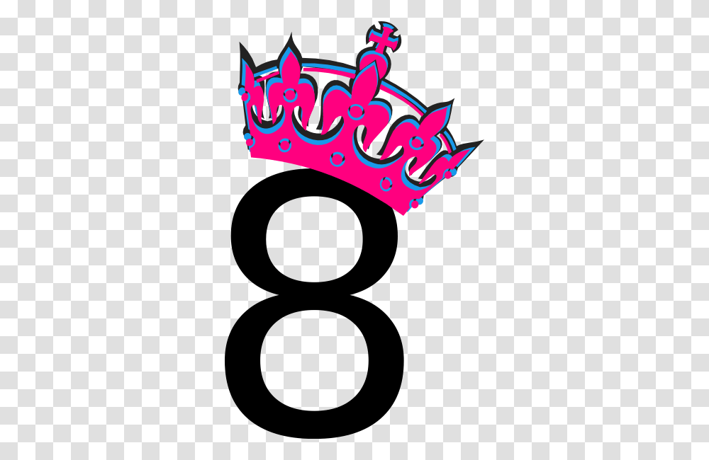 Pink Tilted Tiara And Number Clip Art Transparent Png