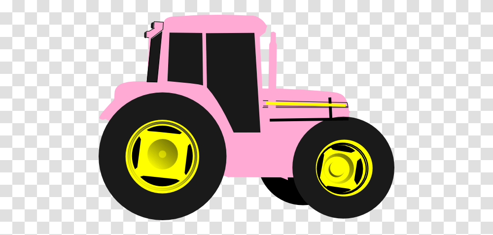 Pink Tractor Clip Art, Vehicle, Transportation, Tire, Lawn Mower Transparent Png