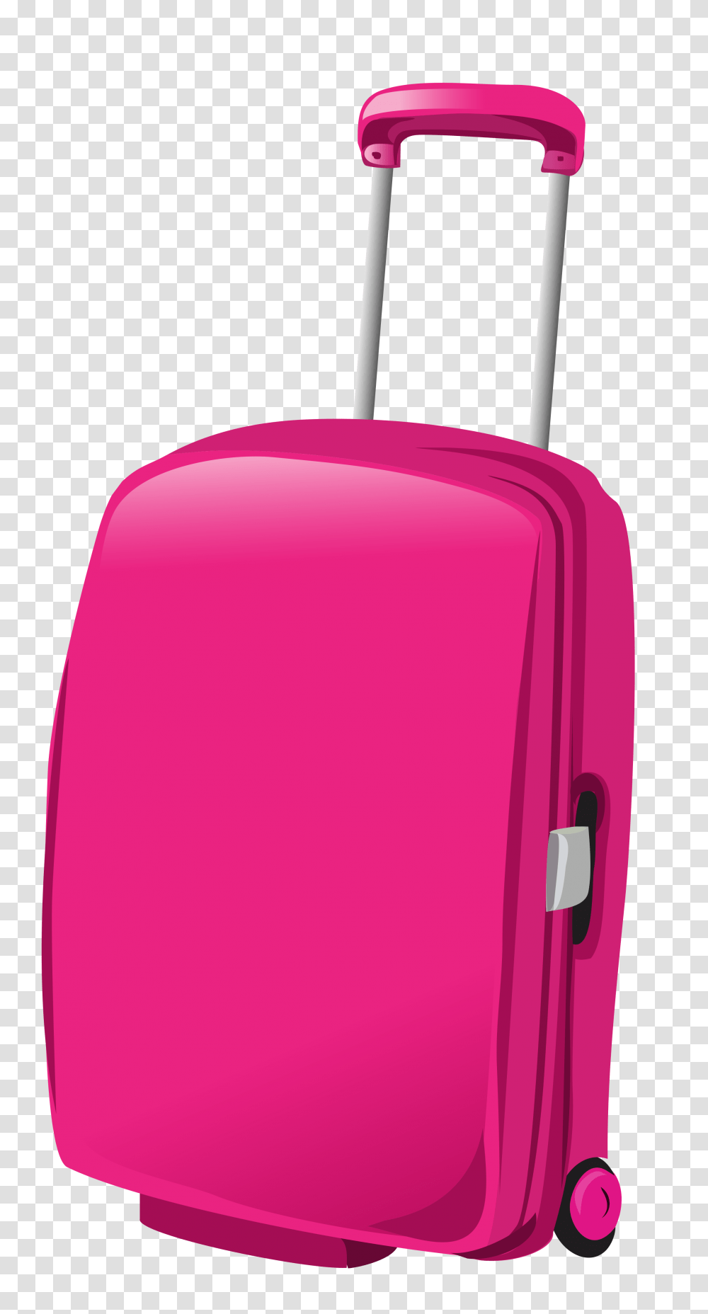 Pink Travel Bag Clipart, Luggage, Suitcase Transparent Png