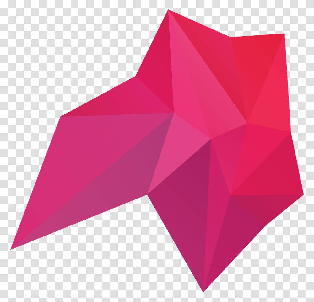 Pink Triangle Geometric Shapes Background, Origami, Paper, Rug Transparent Png
