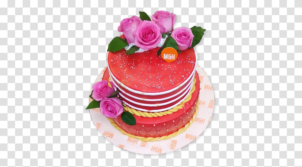 Pink & Red Wedding Cake Birthday Cake, Dessert, Food, Dish, Meal Transparent Png