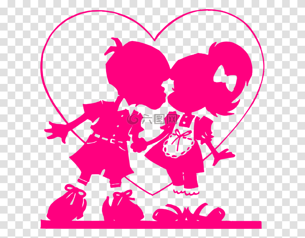 Pink Valentine Hearts Clip Art, Poster, Advertisement, Cupid Transparent Png