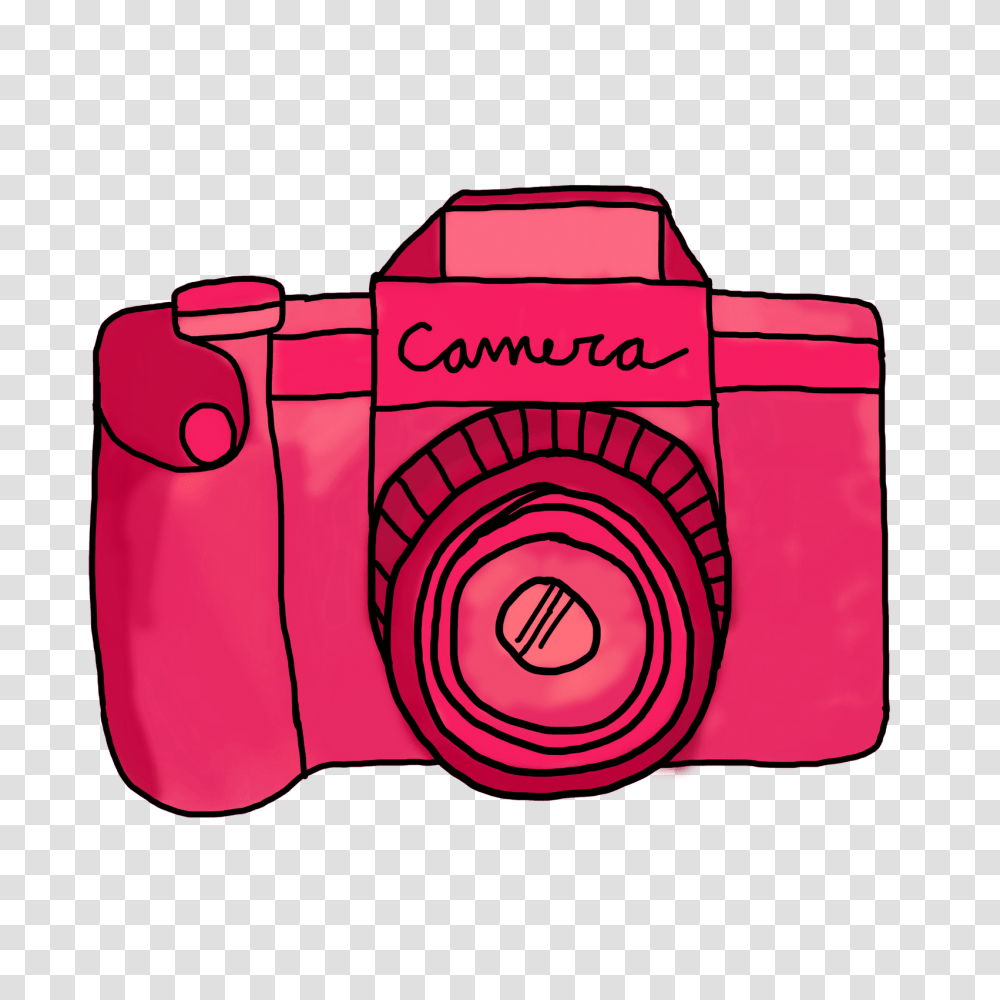 Pink Vintage Camera Clip Art, Electronics, First Aid, Digital Camera Transparent Png