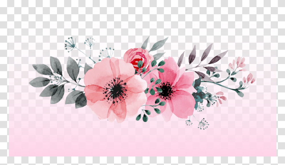 Pink Watercolor Flowers Flower Vector, Floral Design, Pattern Transparent Png