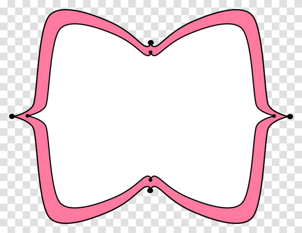 Pink Wide Pointy Frame, Cushion, Heart, Mustache, Photo Booth Transparent Png