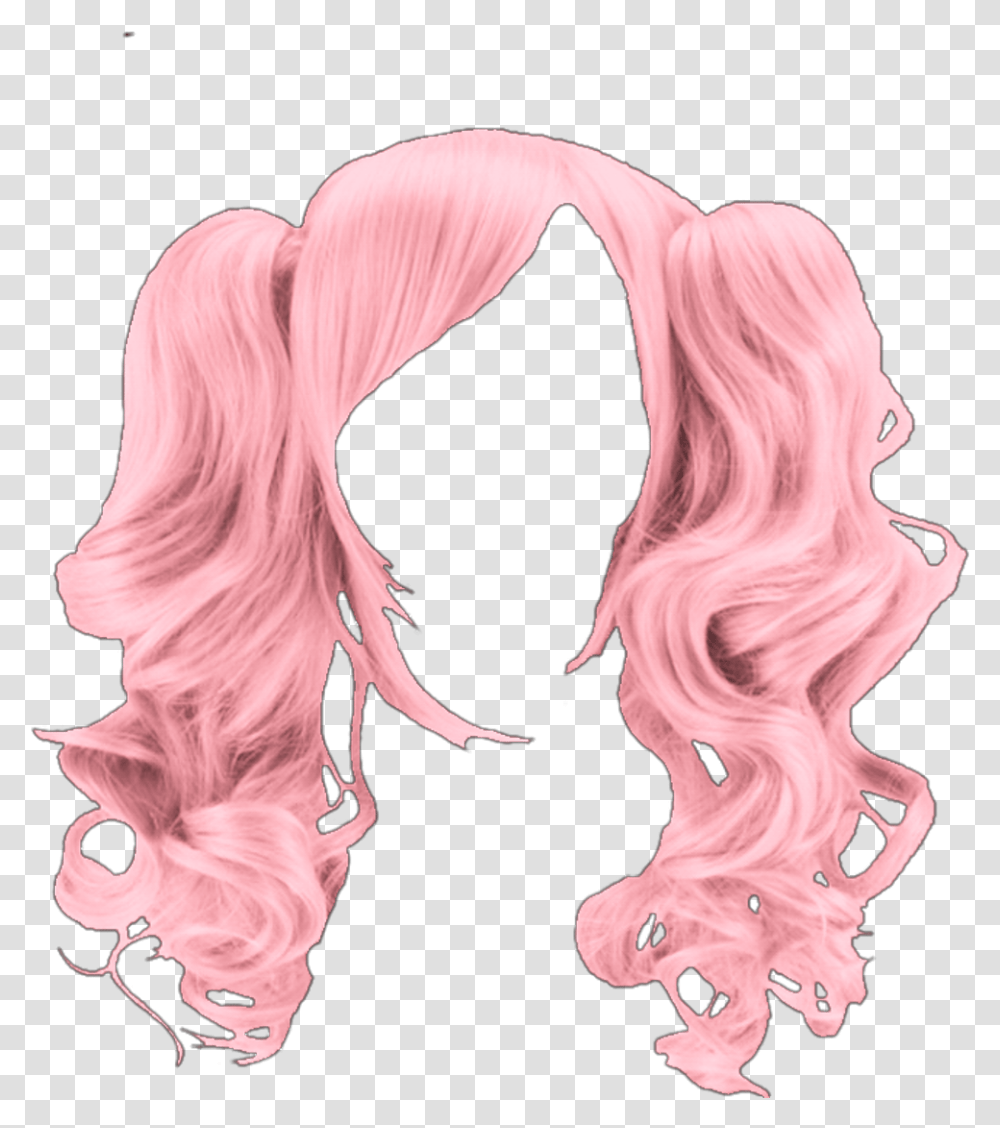 Розовые волосы для фотошопа