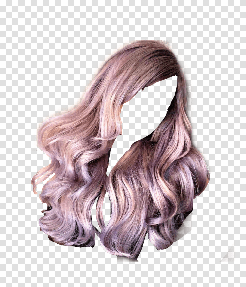 Pink Wig Long Pastel Lilac Hair, Person, Human Transparent Png