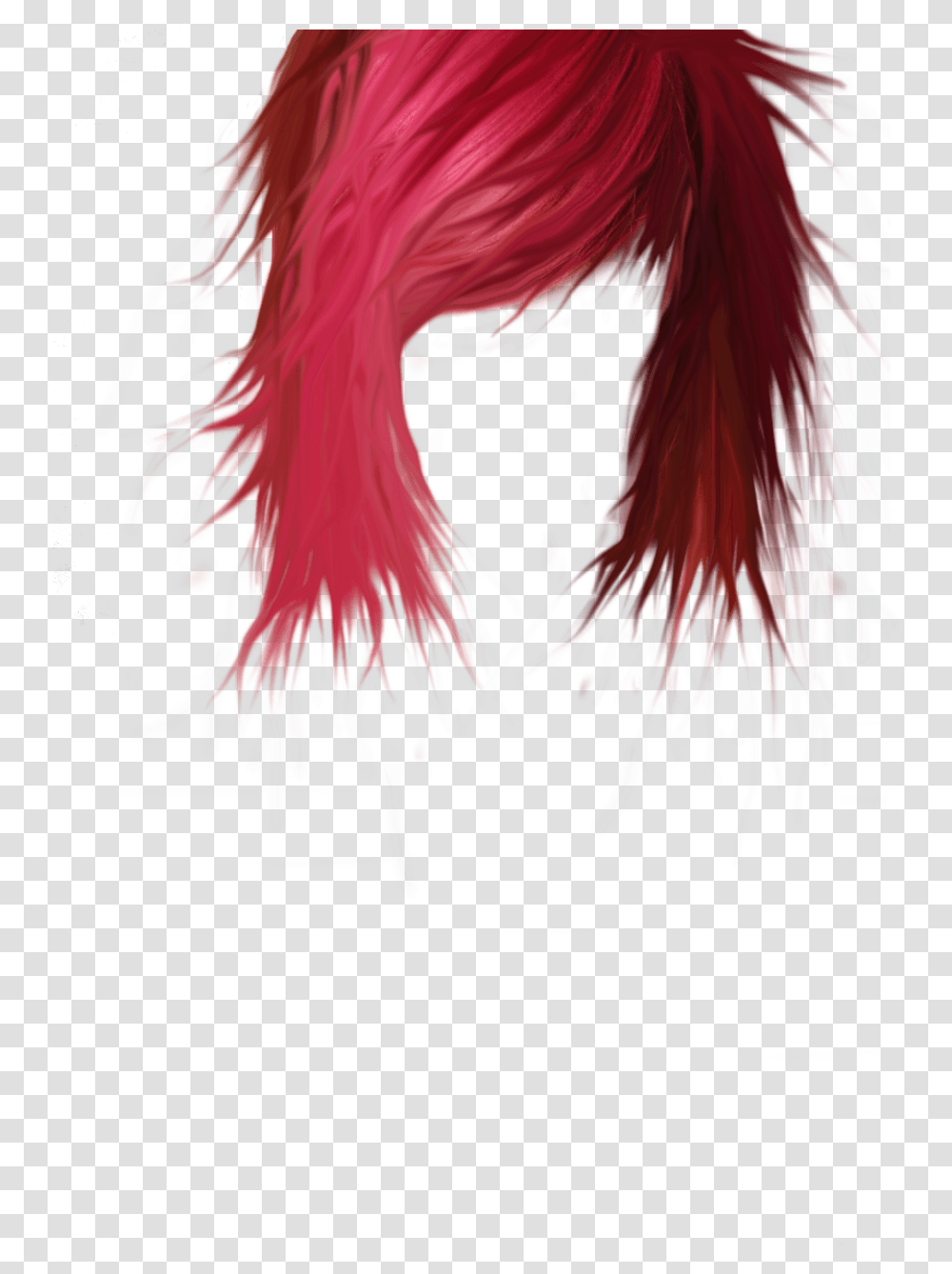 Pink Women Hair Image Short Pink Hair, Clothing, Scarf, Feather Boa, Purple Transparent Png