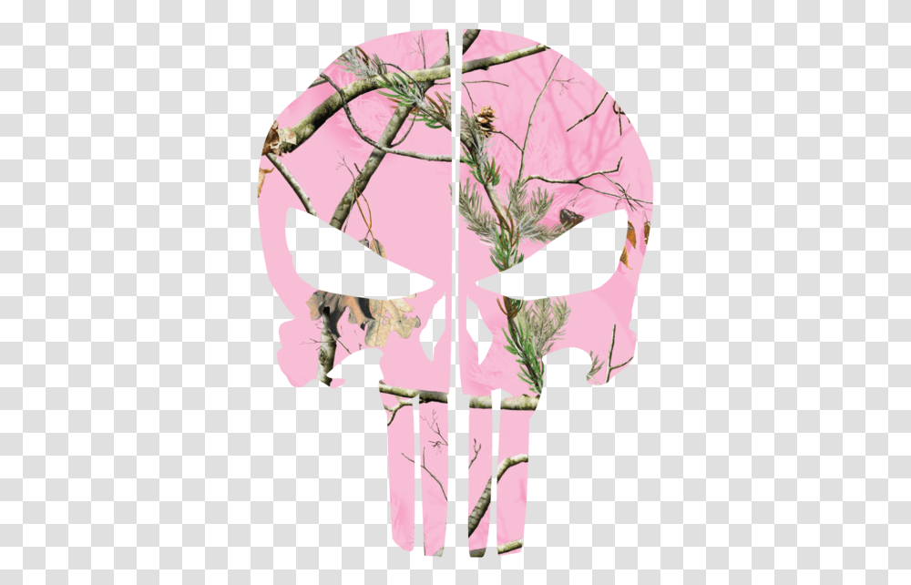 Pink Woods Camo Punisher Skull Camouflage, Pattern, Leaf, Plant, Ornament Transparent Png