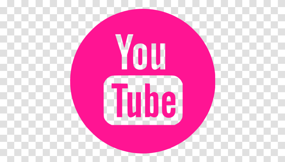 Pink Youtube Clipart Youtube Logo Black, Label, Text, Face, Symbol Transparent Png