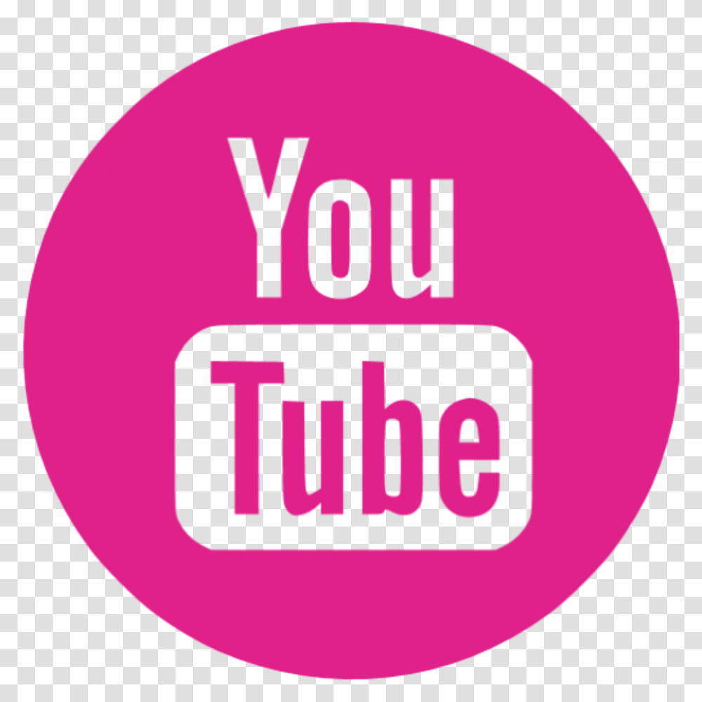 Pink Youtube Icon Youtube Logo Black, Label, Trademark Transparent Png