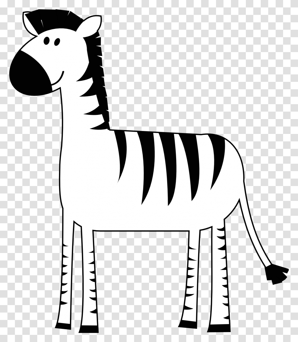 Pink Zebra Clipart Free Images Cartoon Zebra Black And White, Animal, Silhouette, Mammal, Stencil Transparent Png