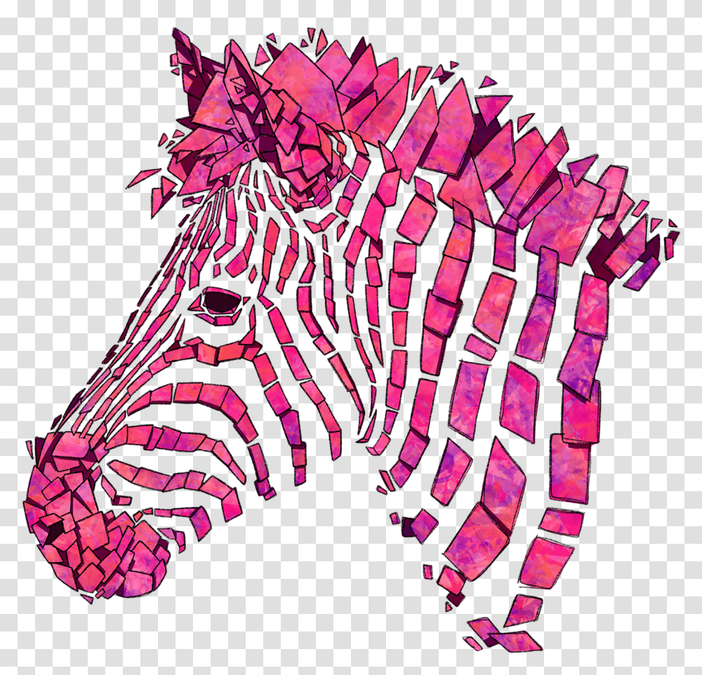 Pink Zebra T Shirt Cartoon Pink Zebra, Purple Transparent Png