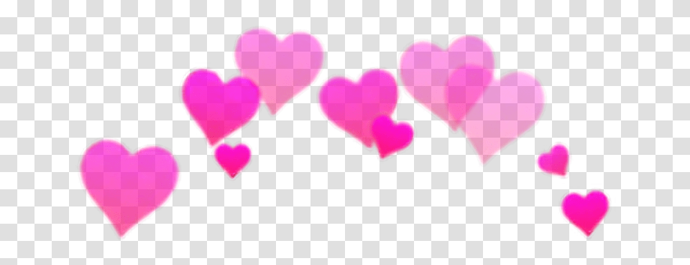 Pinkandpurple Emotions Love Heart Sticker Cute Hearts Over Head, Petal, Flower, Plant, Blossom Transparent Png