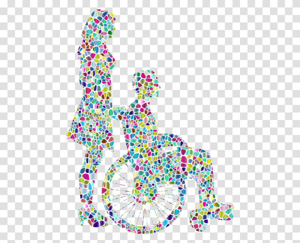 Pinkartarea Free Images Old Person Wheelchair, Crowd, Modern Art Transparent Png