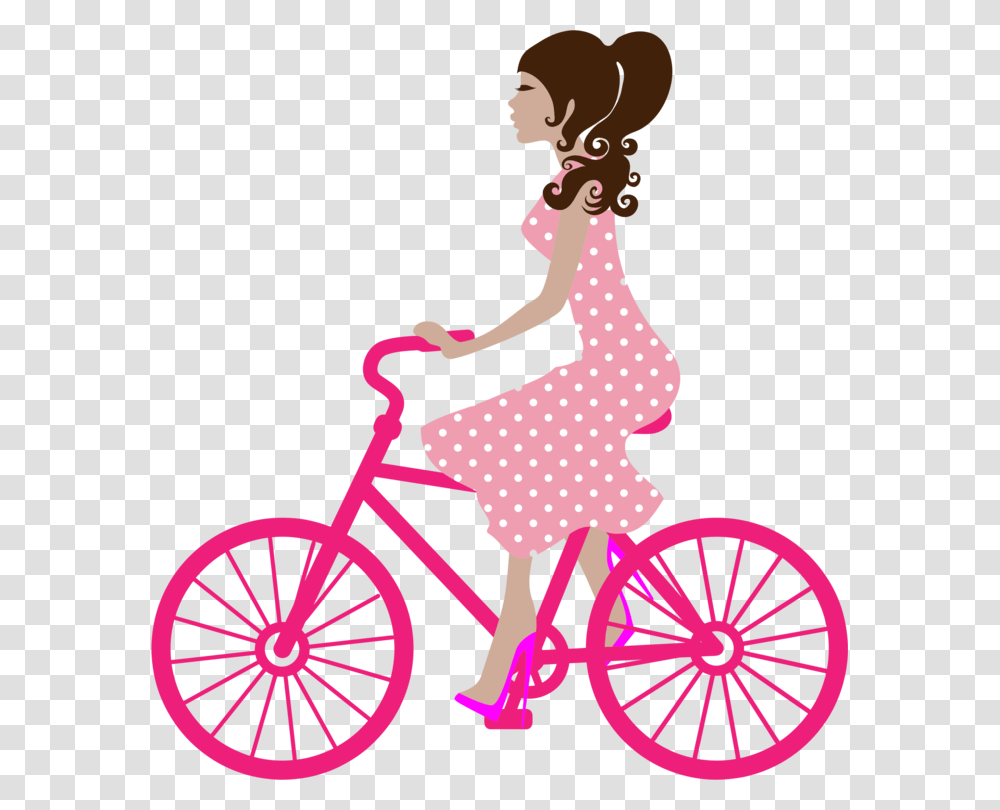 Pinkbicycle Accessorybicycle Girl On Bike, Blonde, Woman, Kid, Teen Transparent Png