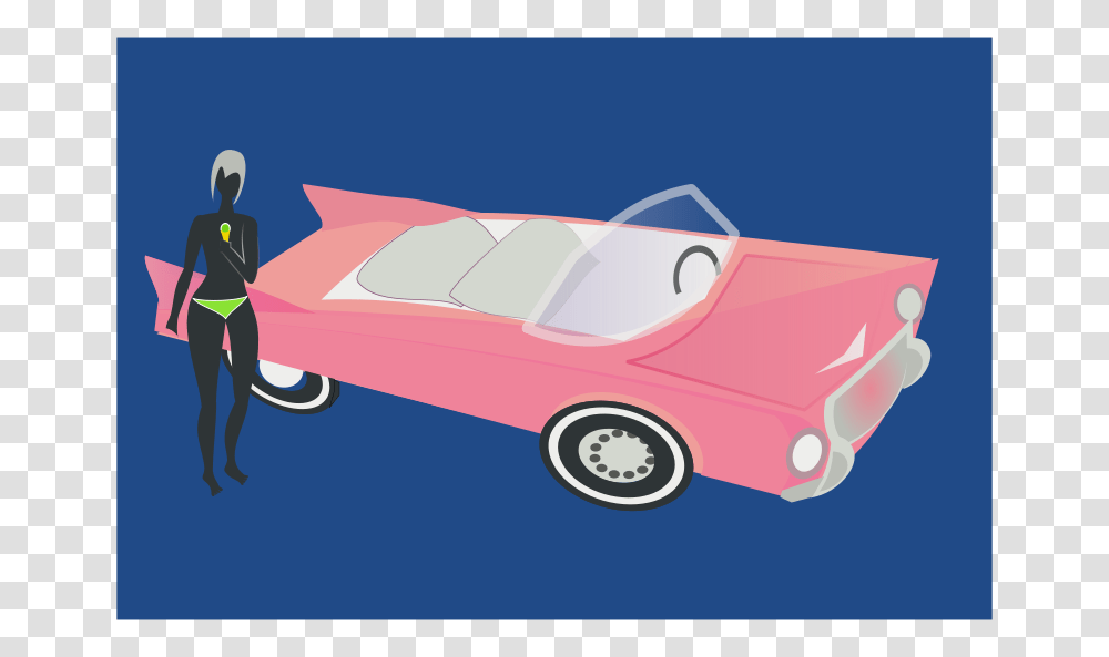 Pinkcadillac, Transport, Person, Wheel, Machine Transparent Png