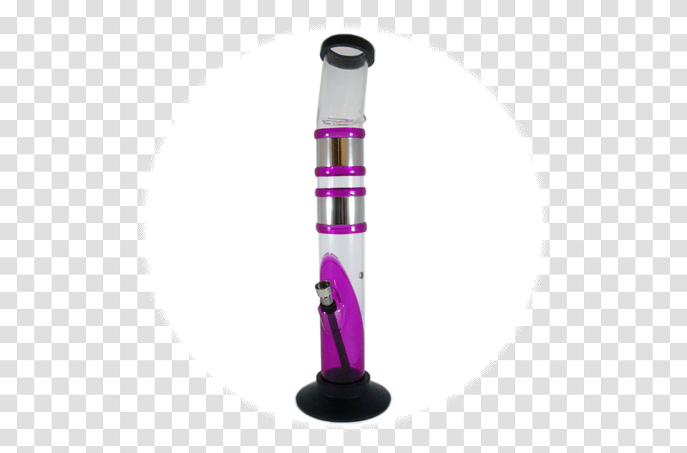 Pinkclear Leanback Bong With Chrome Bands Description It, Brush, Tool, Wand, Toothbrush Transparent Png