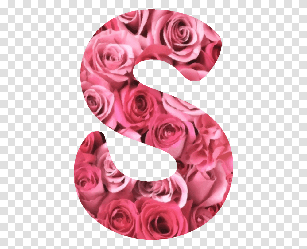 Pinkflowerpeach Rose S Letter Images With Flowers, Plant, Blossom Transparent Png