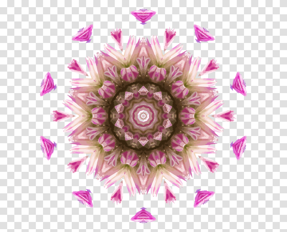 Pinkflowersymmetry Floral Design, Pattern, Ornament, Fractal, Purple Transparent Png