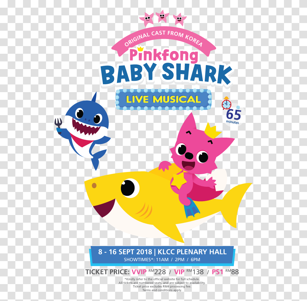 Pinkfong Baby Shark Live Musical 2018 Baby Shark, Graphics, Art, Text, Advertisement Transparent Png