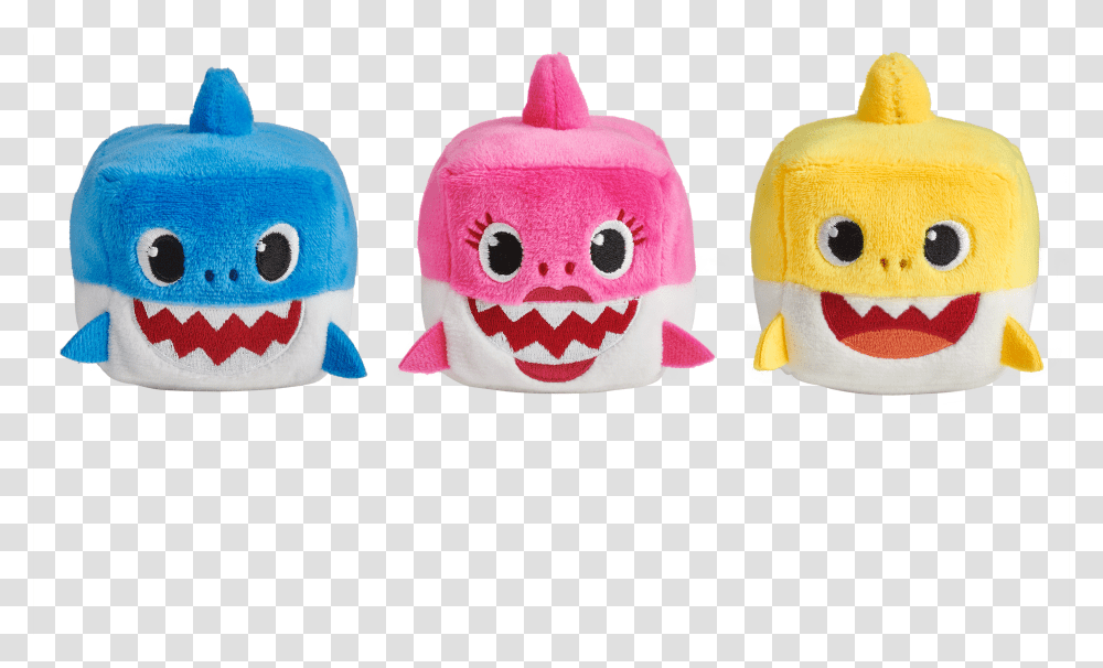 Pinkfong Baby Shark Official Song Cube Shark Family, Plush, Toy, Cushion, Doll Transparent Png