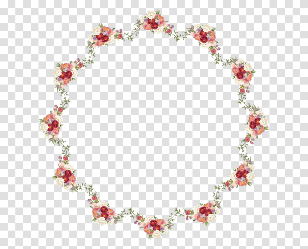 Pinkheartplant Watercolor Flowers Circle Frame, Blossom, Wreath, Petal, Flower Arrangement Transparent Png