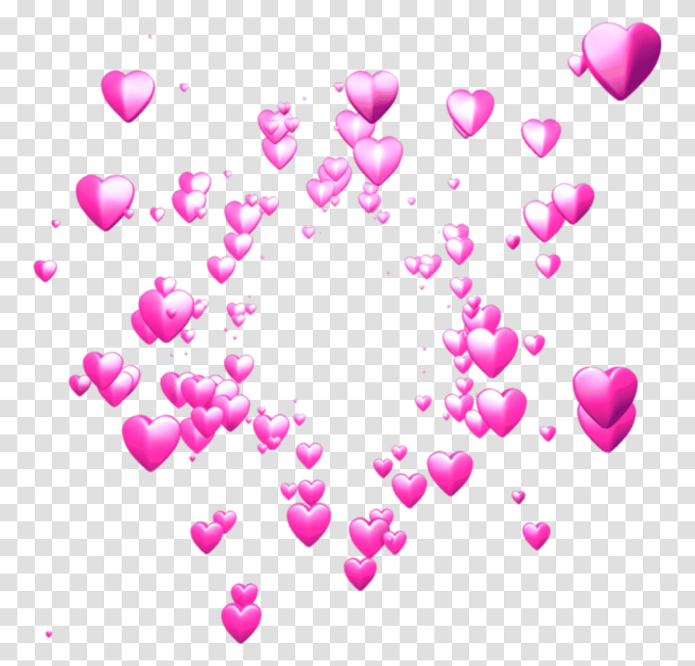 Pinkhearts Aesthetic Heart Hearts Pink Goth Emo Picsart Love Stickers, Petal, Flower, Plant, Blossom Transparent Png