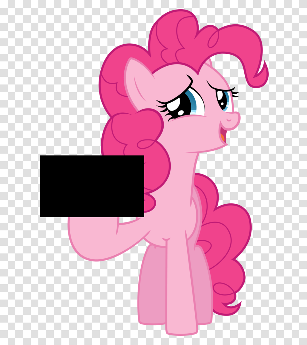 Pinkie Pie Holding A Pie, Label Transparent Png
