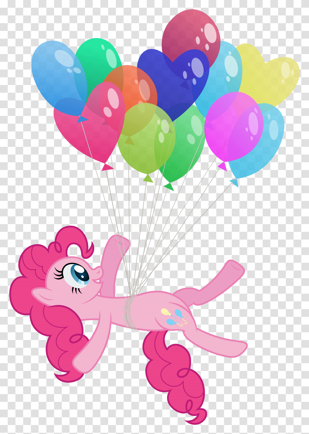Pinkie Pie Rarity Twilight Sparkle Rainbow Dash Applejack Little Pony With Balloons Transparent Png