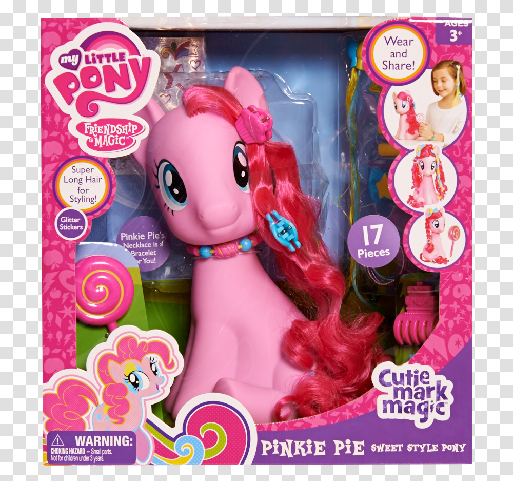 Pinkie Pie Styling Head, Figurine, Barbie, Doll, Toy Transparent Png