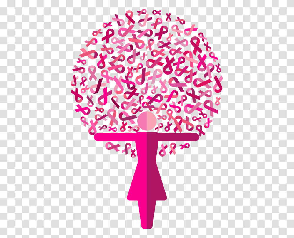 Pinkline Artline Pink Ribbon Tree, Rug, Purple Transparent Png