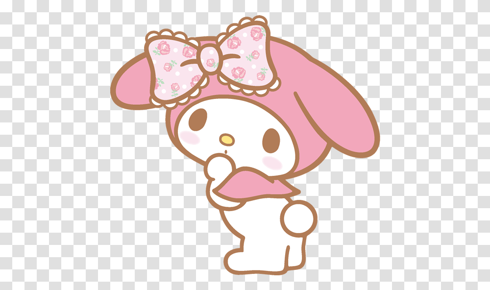 Pinknosecartoonclip Artsnout My Melody Sticker, Mammal, Animal, Cattle, Teeth Transparent Png