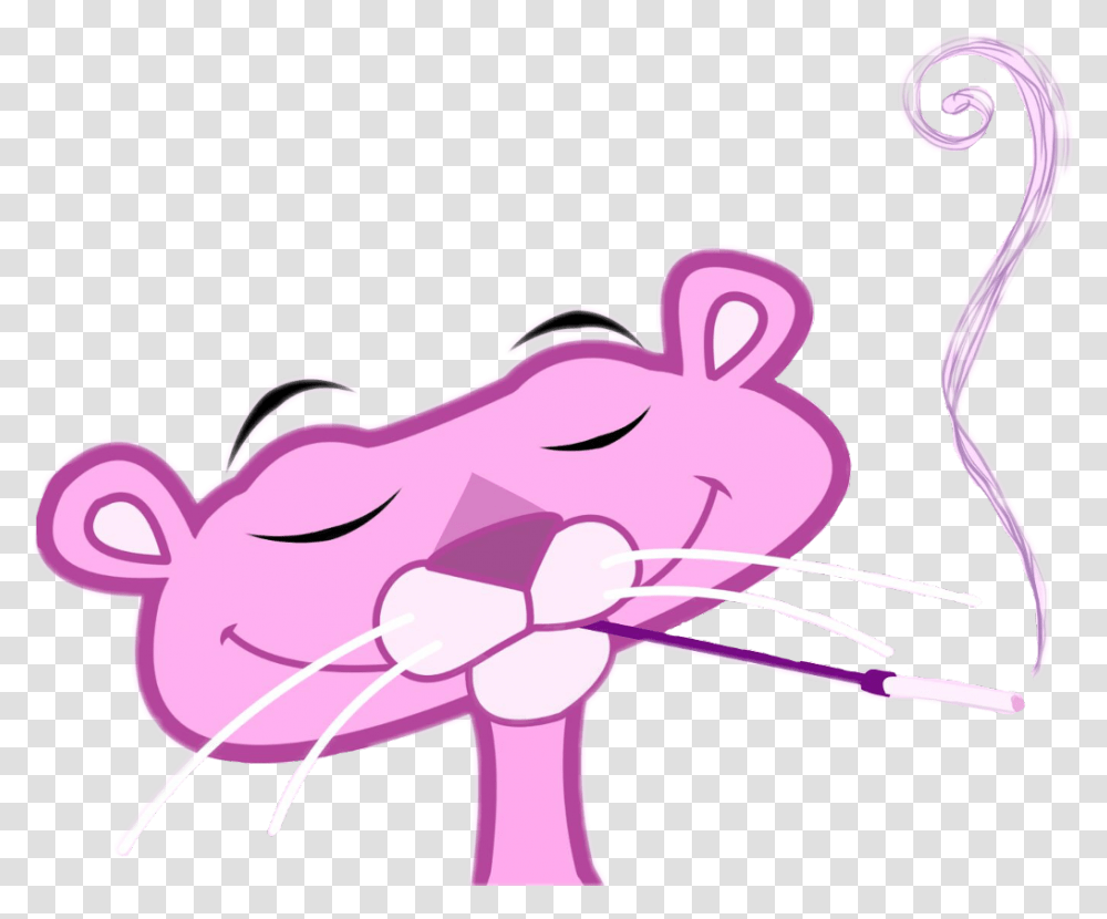 Pinkpanther Smoke Freetoedit Sticker Pink Panther Art Logo, Antelope, Wildlife, Mammal, Animal Transparent Png