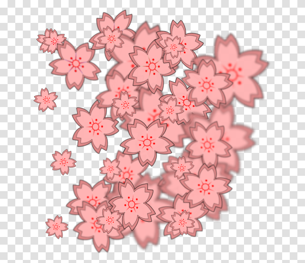 Pinkplantflower Cherry Blossom Petals Clip Art, Pattern, Rug, Anther, Floral Design Transparent Png