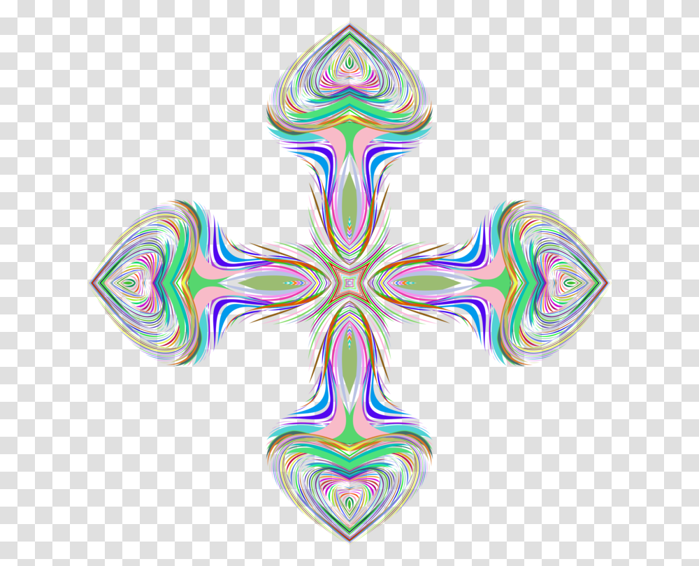 Pinksymmetrysymbol Cross, Pattern, Ornament, Fractal Transparent Png