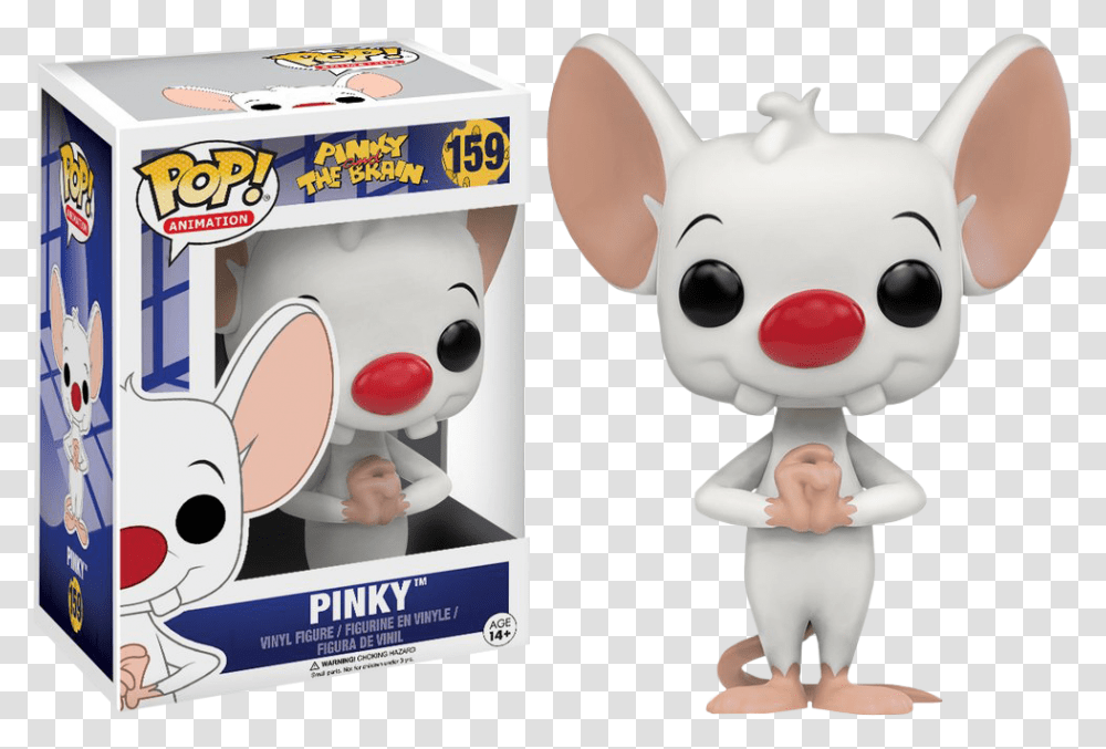 Pinky Pop Vinyl Figure Funko Pop Pinky And The Brain, Toy, Label, Animal Transparent Png