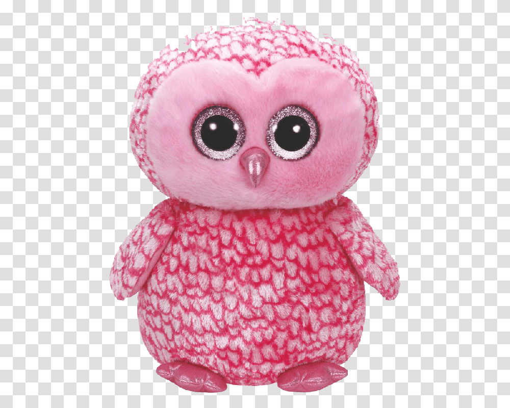 Pinky The Pink Barn OwlTitle Pinky The Pink Barn Beanie Boos Owl Pink Big, Toy, Doll Transparent Png